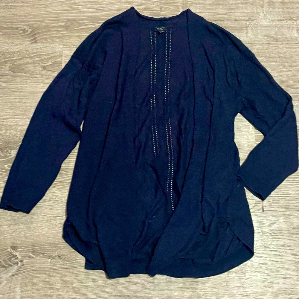 Talbots Navy Blue Cardigan Sweater